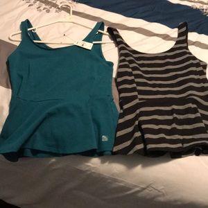 Bundle!!!! Of 2 peplum tanks!!!